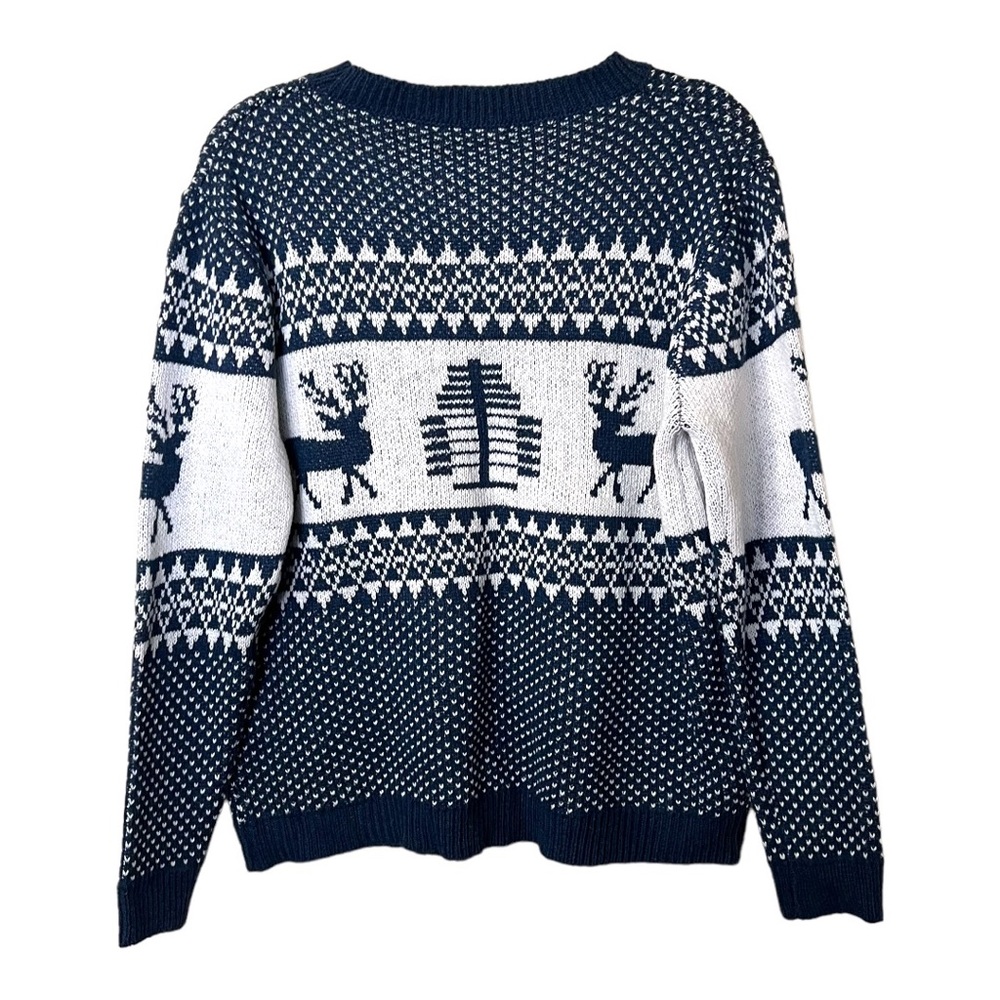 SOLD EXLURA Knitted Reindeer Christmas Sweater - Picture 4 of 11